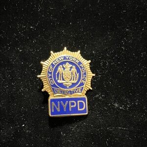 Gold and Blue NYPD Detective Badge Pin